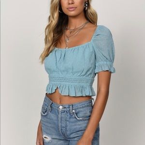 Blue Crop Top
